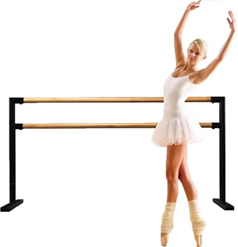 Ballettstange Tragbare, spezialisierte Ballettstange, Eisenstange und Bequeme Holzstange, geeignet for das Tanzstudio zu Hause (Size : 2M/6.6FT)