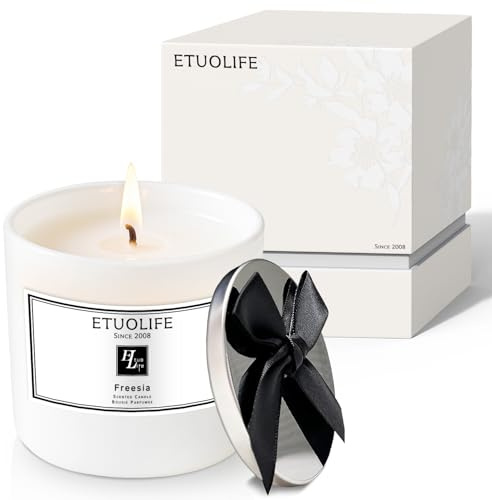 Bougie Parfumées Bougie Pot en Verre,Bougie Cadeau pour Femme Homme,Bougies Parfumées de Luxe pour la Décor de la Maison,Cire de Soja Naturelle,Combustion 68h,Parfait pour la Relax Saint Valentin Noël
