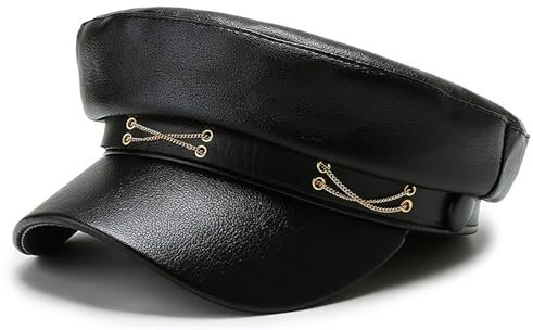 XYIYI Damen Schwarz Retro Fiddler Mütze Newsboy Hüte Visor Beret Mütze Paperboy Gatsby Painter Bakerboy Hut