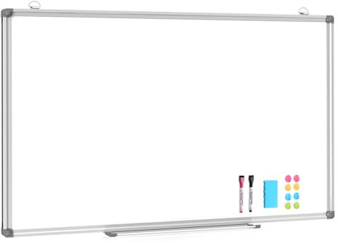 DOLLAR BOSS Magnetisches Whiteboard Groß, 100X180CM Magnettafel Groß Magnetpinnwand mit Whiteboard Stifte and White board Radiergummi, für Schule & Haus und Büro