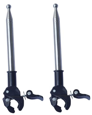 Jorzer 2 STK. Teleskop-Flaggenstock 1,2 m Edelstahl-Fahnenmast Fahnenmasthalter Rack-Montage Fahnenmast-Zubehör tragbarer Fahnenmast für Fahrrad Motorrad Auto