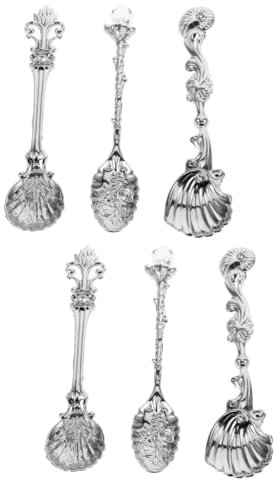 ABOOFAN 2 Sätze Vintage-Geschirr Vintage Zuckerlöffel antiker Teelöffel Europäischer Kaffeelöffel cocktaillöffel teelöffel set Honiglöffel Metallschaufel für den Haushalt