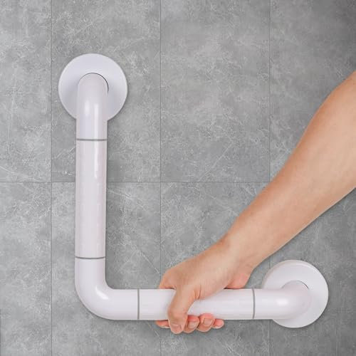 Grab Handles for Seniors, Shower Rail L Shape 30 x 30 cm, Bathtub, Entry Aid, Grab Bars for Seniors, Bath Handle, 300 kg