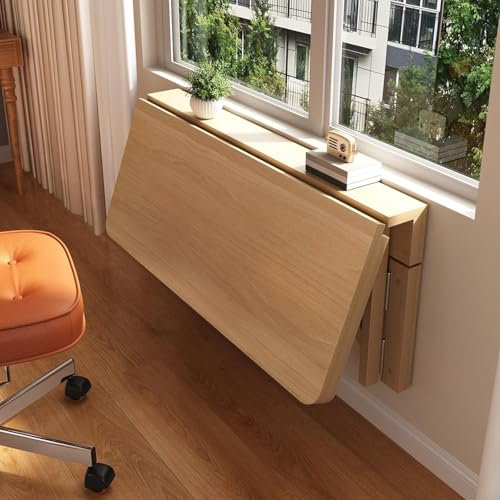 MESCXTY Wandklapptisch für kleine Räume, klappbarer Küchentisch, Wandschreibtisch, Starke Tragfähigkeit, vielseitig einsetzbar, platzsparend, geeignet für Wohnzimmer, Küche, Schlafzimmer
