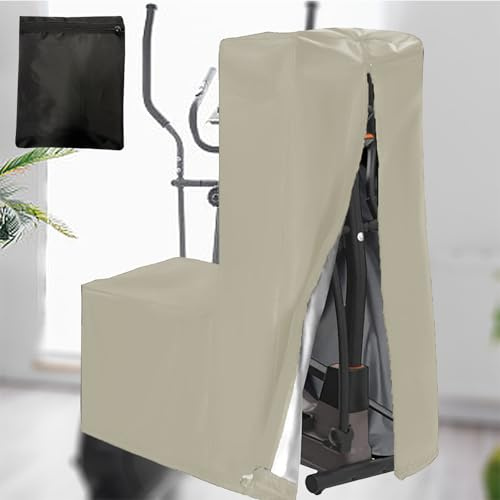 Resistente Fundas para Bicicleta Elíptica Exterior,Impermeable Cubierta para Elíptico Crosstrainer de Fitnesspara Casa,Antipolvo Protección para Máquina Elípticas(Size:181*74*165cm,Color:beige)