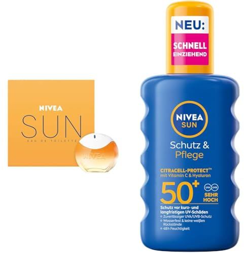 NIVEA SUN Eau de Toilette + NIVEA SUN Schutz & Pflege Sonnenspray LSF 50+