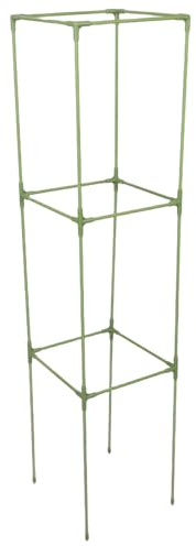 Kisangel Soporte para Plantas de Jardín Estructura Cuadrada para Cultivo de Tomates y Fácil Montaje sin Herramientas Marco Resistente para Plantas Trepadoras Exteriores Interiores