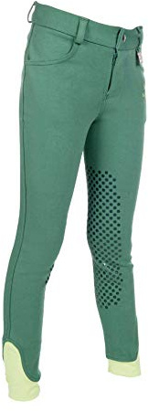 HKM 9060 - Pantaloni da Equitazione per Bambini Easy, con Inserti in Silicone, per Bambine 116-176