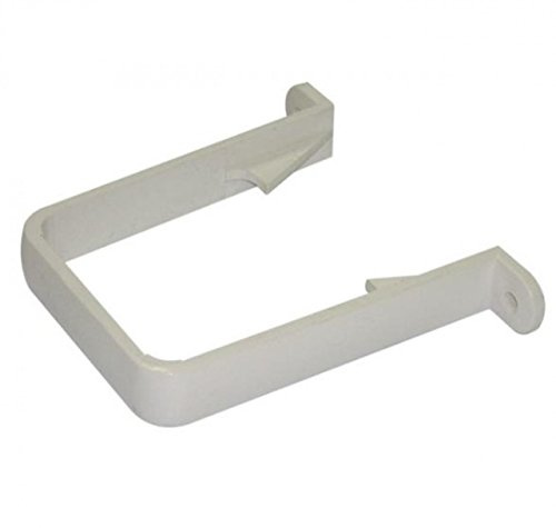 FLOPLAST Abrazadera cuadrada para tubo de 65 mm, color blanco, bolsa de 5