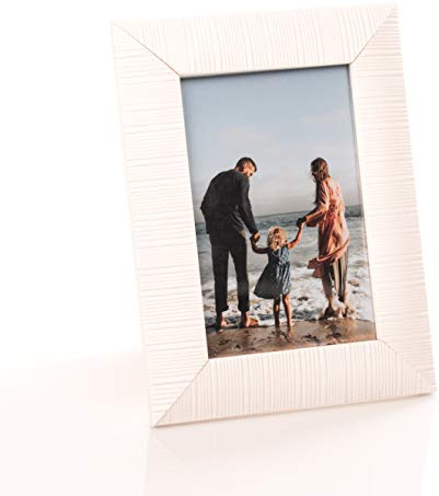 Marcos de Fotos de Madera para Foto de 10x15 cm - Portafotos con Cristal Real para Momentos Bonitos| Bonitos Portarretratos Blancos Adecuados para Colgar en Pared y para Mesa, Vertical y Horizontal