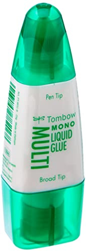 Tombow Pegamento Líquido Permanente Mono Reposicionable Con Dos Puntas-25 ML Colle Multi, Multicolore, Talla unica