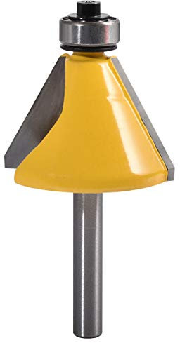 KATUR Fasen- und Kantenfräser 30 Grad, Hartmetall-Fasenfräser mit 1/4 Zoll Schaft, Holzfräser (1/4 Schaft 30 Grad)