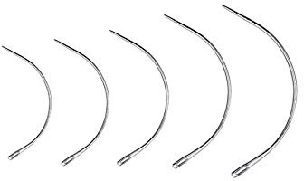 Bir Kraft 5 x gebogene Nadel-Set 5,1 cm, 7,6 cm, 8,9 cm, 10,2 cm & 12,7 cm gebogene Nähnadeln | Reparaturset Polsternäher | verschiedene gebogene Nähnadeln