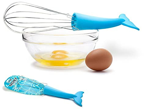 The Moby Whale Whisk by CKB LTD Balloon Egg Beater for Whisking Beating Stirring Cooking Baking Kitchen Hand Mixer - Novelty Fish Tail Design