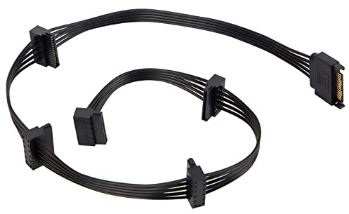 Cavo SATA a 15 pin, maschio SATA a 15 pin da SATA a femmina 5 SATA Cavo Splitter per cavo seriale Applicare per HDD, SSD, unità ottiche Cavo SATA - 24 pollici