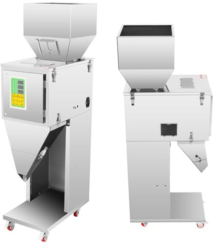 SHZICMY 200W 10-999g Automatisch Pulver Abfüllmaschine Pulverfüllmaschine Mikrocomputergesteuerte Verpackungsmaschine Trennzeichen für Tee/Saatgut/Getreide