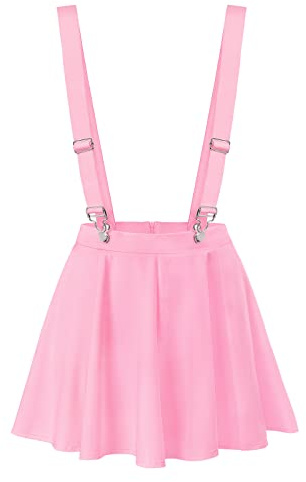 LittleForBig Salopette Jupe Romper - Jupe Jumper à Bretelles Détachables Sweet HeartRose XS