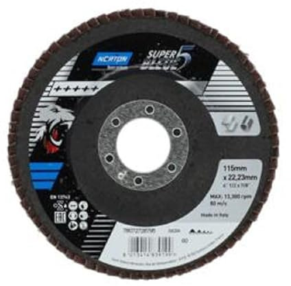 Dischi lamellari - norton super bleue 5-115x22mm gr60