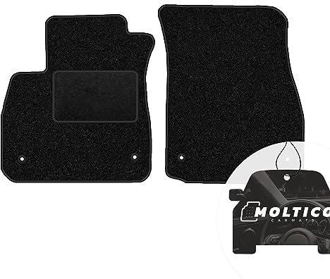 moto-MOLTICO Vorne Fußmatten Auto Velours Autoteppiche Schwarz Automatten Set 2-teilig passend für Opel Insignia II ab 2017
