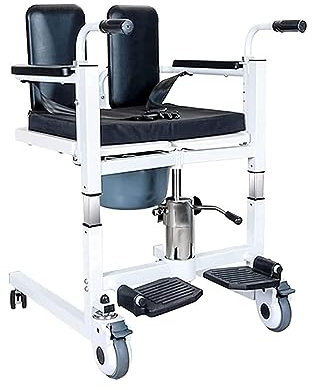 TISTIK Sollevatore Cassetta Idraulica per Sedia A Rotelle per Sollevamento Pazienti per Uso Domestico Sollevatore di Trasferimento Portatile con Sedile Diviso A 180° Sedile WC Rialzato Disabili