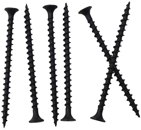 JEGONFRI 85pcs #8 × 2-1/2 inch High Hardness Drywall Screws, Black, Coarse Thread, Phillips Drive, Bugle Head, Black Wood Screws, Wood and More