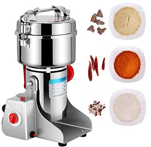 700G Kommerziell Elektrische Getreidemühle Swing-Typ Kräutermühle Rostfreier Stahl Müslimühle Zum Mahlen Von Getreide Gewürz Bohnen Zucker Nuss Familienmedizinische Pulvermaschine