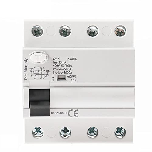 GYL9 AC disjoncteur différentiel disjoncteur différentiel 4P 25A 40A 63A 80A 100A1 pièces(4P 100A,300mA)