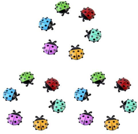 Amosfun 18 STK Personalisierte Kühlschrankmagnete Whiteboard-Magnet Mini-marienkäfer-Magnete Marienkäfer-kühlschrankmagnete 3D-kühlschrankmagnete Whiteboard-Aufkleber Geschirrspüler-Magnet