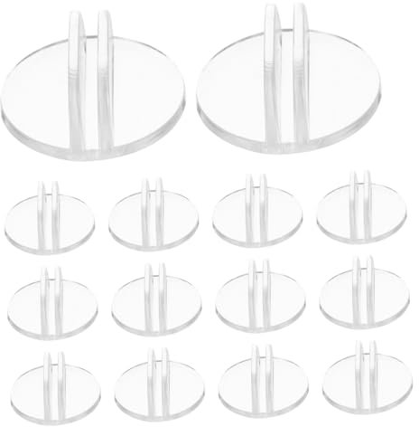 200 Stk Runder Transparenter Kartenhalter Visitenkarten-organizer Für Den Schreibtisch Visitenkartenhalter Schreibtisch Visitenkartenhalter-organizer Platzkartenständer Plastik COHEALI