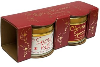 Lily Flame Duo Mini Candle Set - Snow Fall & Christmas Spice