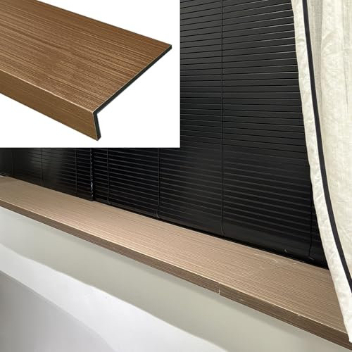Appui de fenêtre Protecteur Taille Personnalisée Plaques de Rebord de Fenêtre pour les Bureaux, Baies Vitrées Décoratives Comptoir Imitation du Bois Massif, Maison Repound des Rebords de Fenêtre(130cm