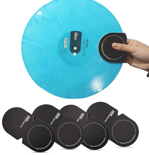 Schallplattenhandschuh LP Handler Antistatisch Schallplatten Miiten & Handler Greifer Vinyl Schallplattenreiniger & Schutz Weiches Mikrofasermaterial Plattenspieler-Zubehör (Schwarz)