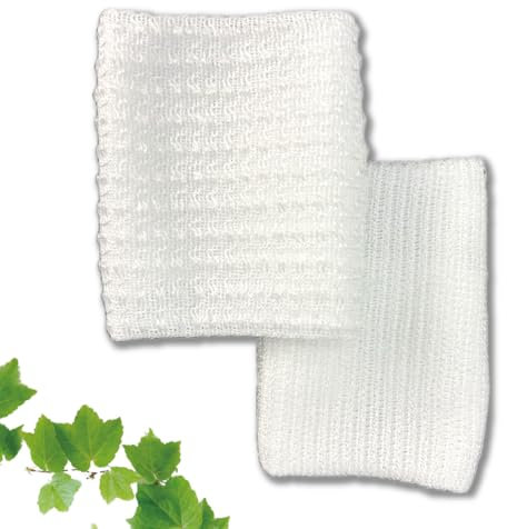Exfoliating Washcloth [Made in Japan] Shower Back Scrubber with Sustainable Corn Fiber, Odor-Resistant Exfoliating Towel (Set of 2 (Regular, Soft))