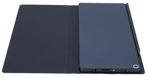 LCD Schreibtafel 6,5 Zoll mit Stift und Lederhülle - Tragbares digitales Notizbrett für Notizen und Zeichnungen mit Löschfunktion und Sperrschalter