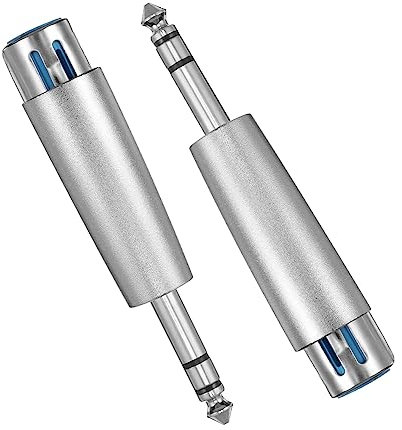 CONGARTENO 2pièces Adaptateur Microphone Pouce vers XLR Broches Convertisseur Connecteur Lot