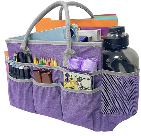 Bolsa Organizadora de Manualidades | Organizador de Materiales para Artistas y Manualidades | Almacenamiento con Asas para Gimnasio Transporte Escuela Camping Exteriores Viaje Estudiante Profesor