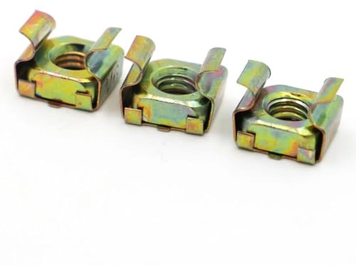 M4 M5 M6 M8 M10 M12 Färgförzinkade Kvartett Flytande Mutter Kassett Elastisk Kapslingskort Burmutter Fyrkantig Snabbmutter(M5 10pcs)
