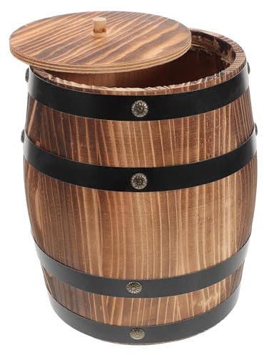 IMUSINICE Soporte para Utensilios de Madera Carbonizada 20 Cm, Organizador Vintage Compacto para Cubiertos y Cucharas, Porta Cubiertos para Cocina, Oficina y Restaurante