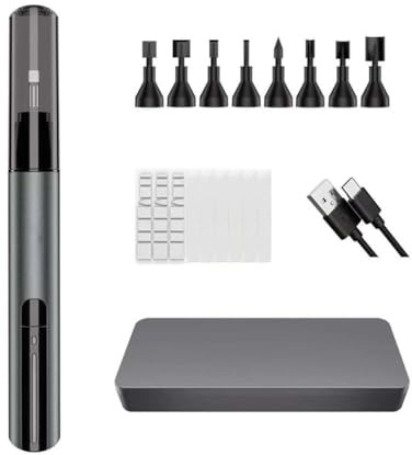 Moliuoly Ponceuse vibrante électrique avec 8 disques abrasifs et 7 grains (#180-#1200), 5400 tr/min, pour un traitement de surface précis – Idéal pour les amateurs, les modélistes et les utilisateurs