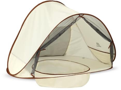 Deryan Piscina per bambini pop-up 3 in 1 - Piscina per bambini con protezione UV 50+ - Piscina pieghevole per bambini, borsa per il trasporto, leggera, compatta e portatile, sabbia