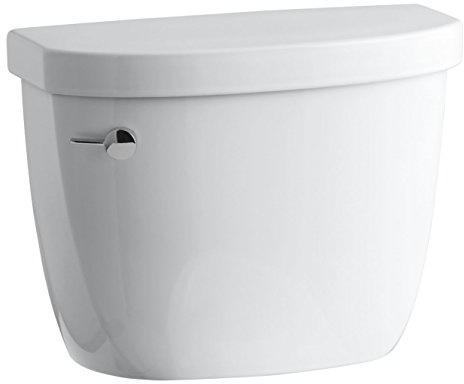 Kohler 4369-0 Cimarron 1.28 Gpf Toilet Tank with AquaPiston Flush Technology & Left-Hand Trip Lever White