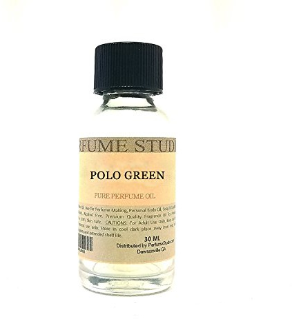 Pure Perfume Oil for Perfume Making, Personal Body Oil, Soap, Candle Making & Incense; Splash-On Clear Glass Bottle. Premium Quality Undiluted & Alcohol Free. Compatible with (1oz, Polo Green)