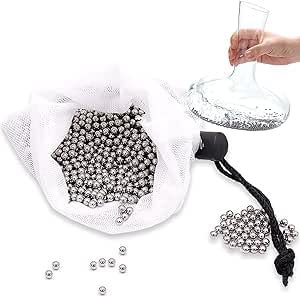 1200 Panngu Perline per Pulizia, Perle di Pulizia in Acciaio Riutilizzabili per Decanter, Bottiglie di Vino e Altri Oggetti in Vetro