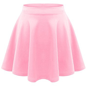 Hamishkane® Girls Stretchy Skater Skirt, Elasticated Waist Flared Skirts | High Waisted Skirt, Flared Skater Style, Soft Stretch Fabric Elastic Waistband Fit Lightweight Mini Skirt, School Party Wear