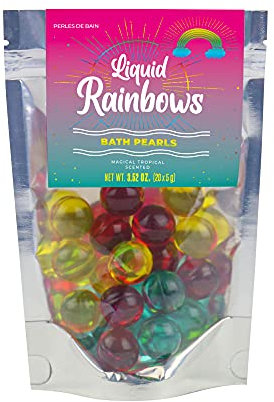 Gift Republic Liquid Spirit Rainbow Bath Pearls 20-Pack Magical Tropical Scent Multicoloured