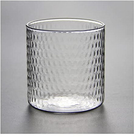 caihuashopping Wassergläser Farbe Glas Trinkgläser Teetasse Moderne Tassen Trinken Kalt Getränke Gläser Hitzebeständige Wasserglas Haushaltsaft Cup Trinkglas (Color : Transparent)