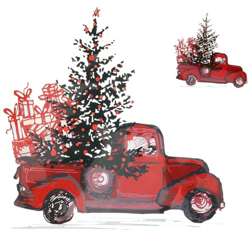 EXCEART Weihnachten BüGelbilder 2 StüCk Diy WäRmeüBertragung AufnäHer FüR T-Shirts Jacken Und Accessoires