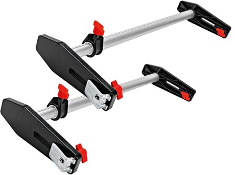 BESSEY TMS-SET Lot de 2 entretoises de montage pour mandrin de porte Fixe et soutient la doublure de porte, avec vis de blocage pour un travail plus précis, poids 1,36 kg