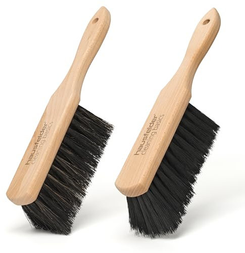 Hausfelder Set di 2 scopini a mano, scopini a mano con setole morbide e medio-morbide