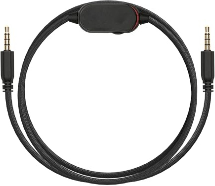 kwmobile Kopfhörerkabel für Alienware AW920H / AW720H / AW310H / AW510H / AW988 - Ersatz Kabel 100 cm Mikrofon Lautstärkeregler - 3.5mm Klinke